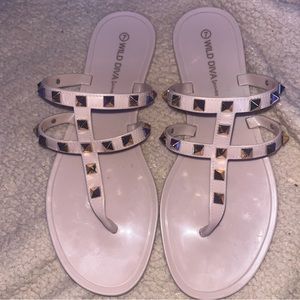 WILD DIVA rose gold sandles